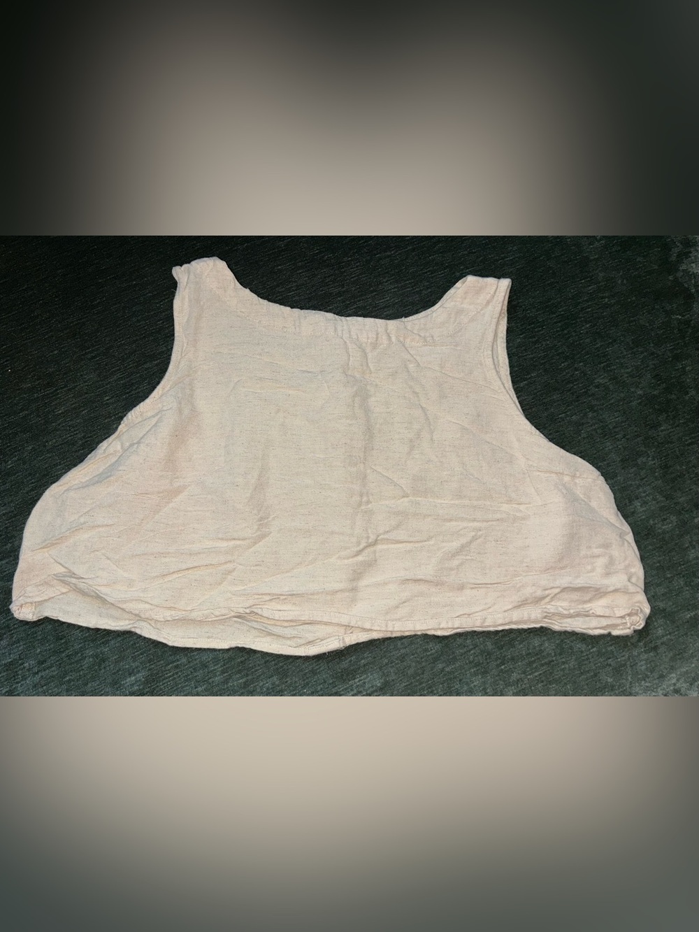 Women’s Cream Cropped Tank Top